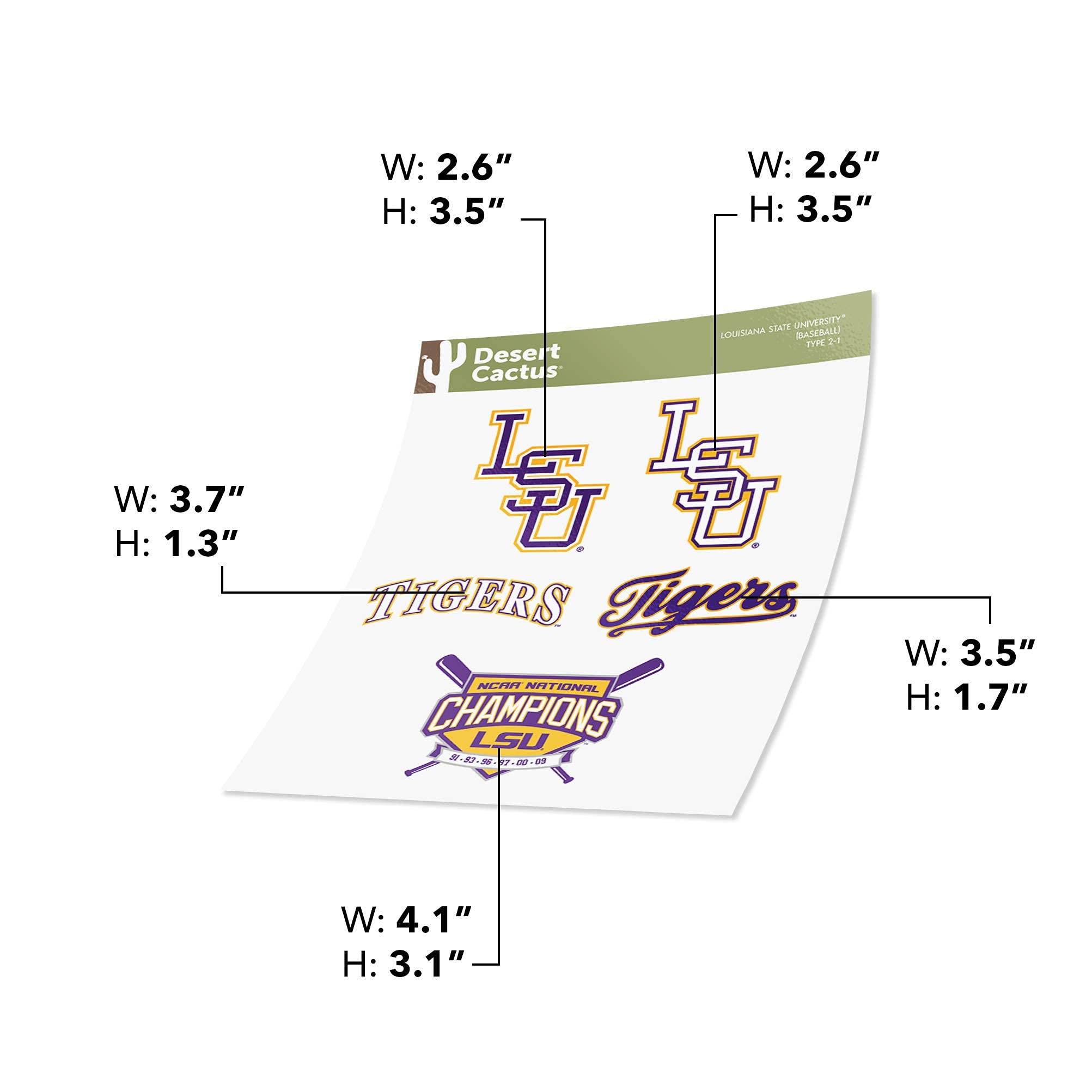 LSU Tigers Keychain – Officially Licensed, Purple Acrylic, Car Key Holder (Desert Cactus)