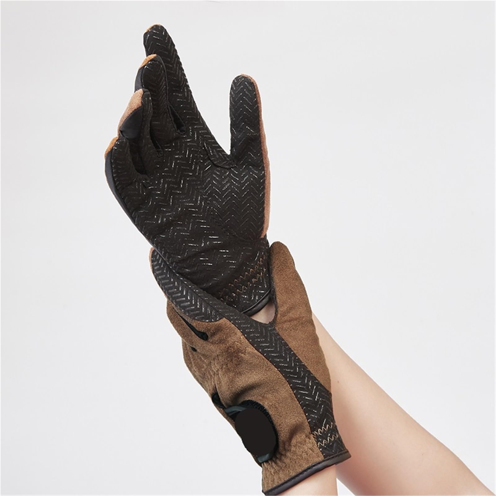 Guanti da Equitazione Guanti da Equitazione Uomo Donna Unisex Traspirante Equitazione Equitazione Sport all'Aria Aperta Attrezzatura Accessoria for Le Mani per L'Equitazione(Brown,S)