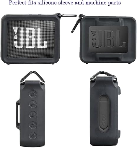 Miniatura 3 de Hermitshell Funda de transporte de silicona de repuesto para JBL GO2, altavoz Bluetooth ultra portátil impermeable con correa extraíble (negro 2)
