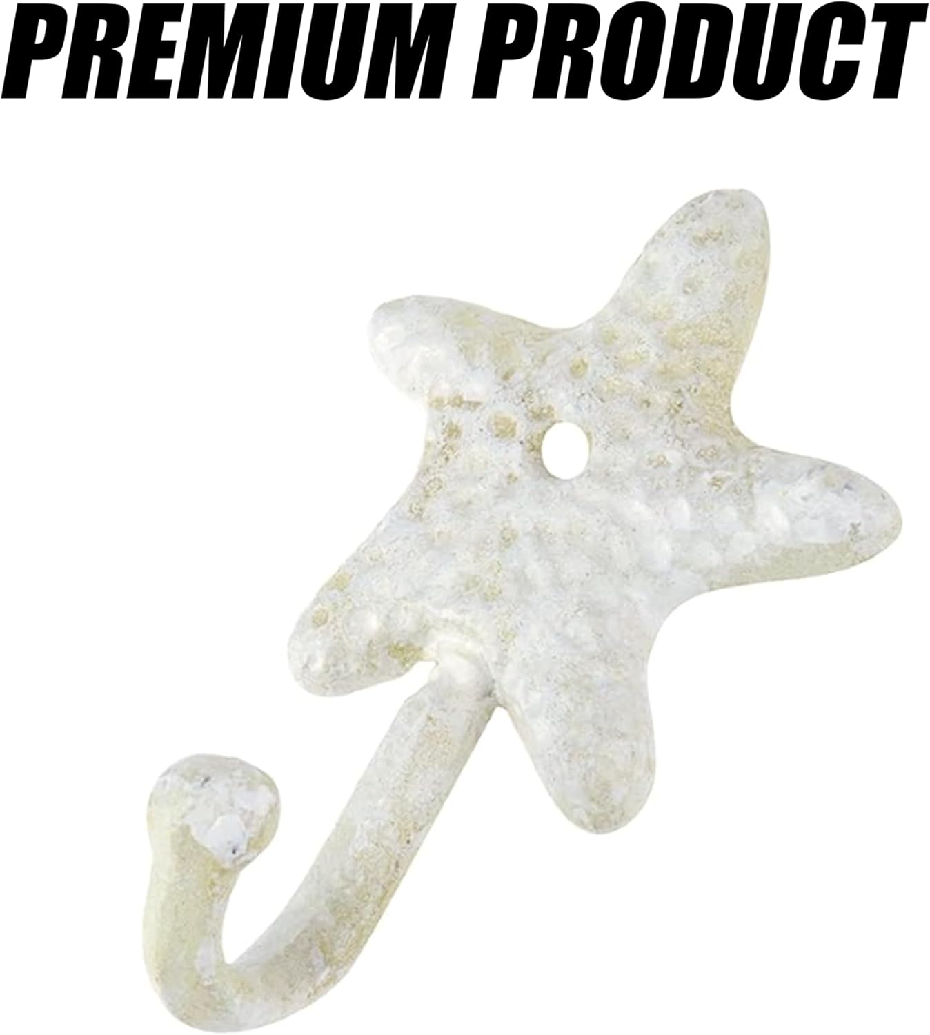 3-Pack Decorative Wall Hooks,Nautical Coastal cast Iron Starfish Design for Decorative Towel Hanging in bathrooms, Pool Towel Holder, and Coat Racks in Kitchen, Bedroom, Hotel, Pool Areas. - Image 4