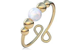 Delicate Gold Fidget Ring: Soothe Your Stress with Style
