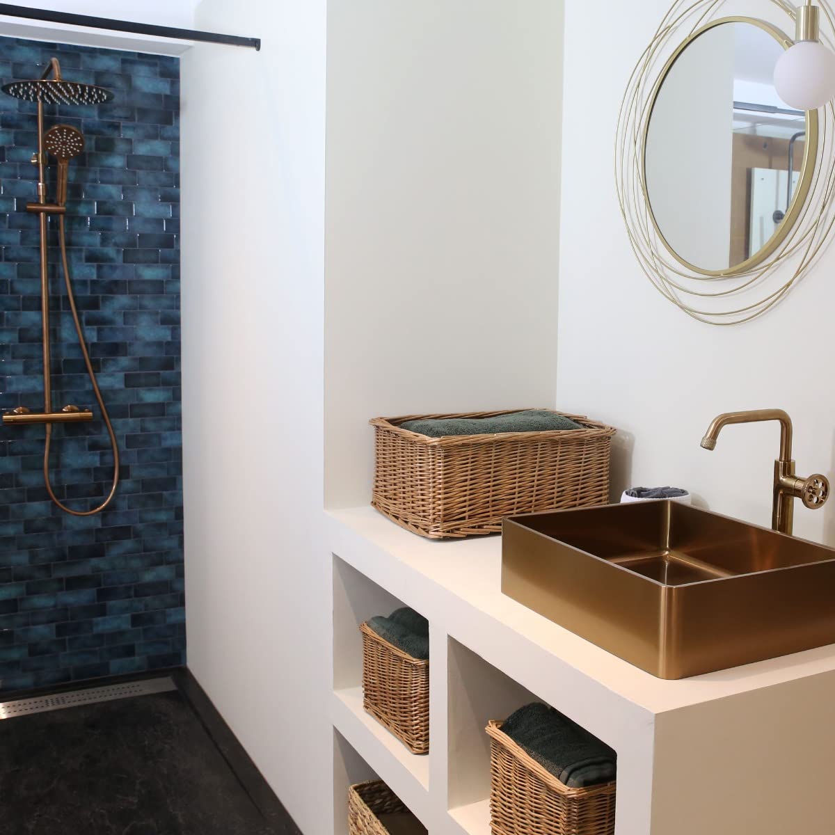 Essebagno Indus Rubinetto per lavabo alto in rame