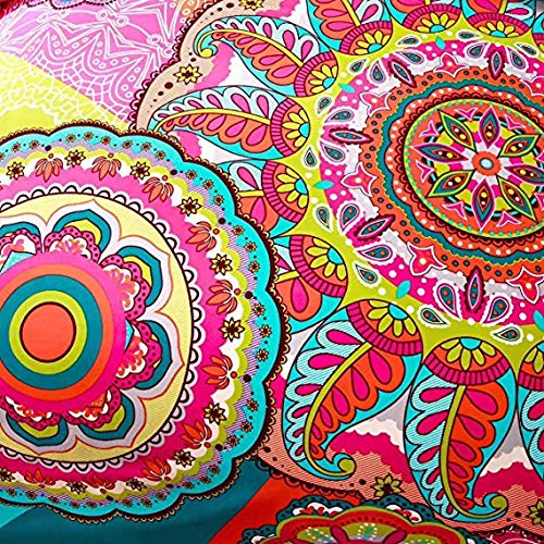 Erosebridal DS30-DUVETCOVER-02-E-FULL Bohemian Duvet Cover Set Full Size Lightweight Microfiber Bohemia Retro Printing Bedding Comforter Set Ethnic Vintage Floral Duvet Cover Bohemia Exotic Patterns Design Bedding Quilt Cover Decoration thumb #2