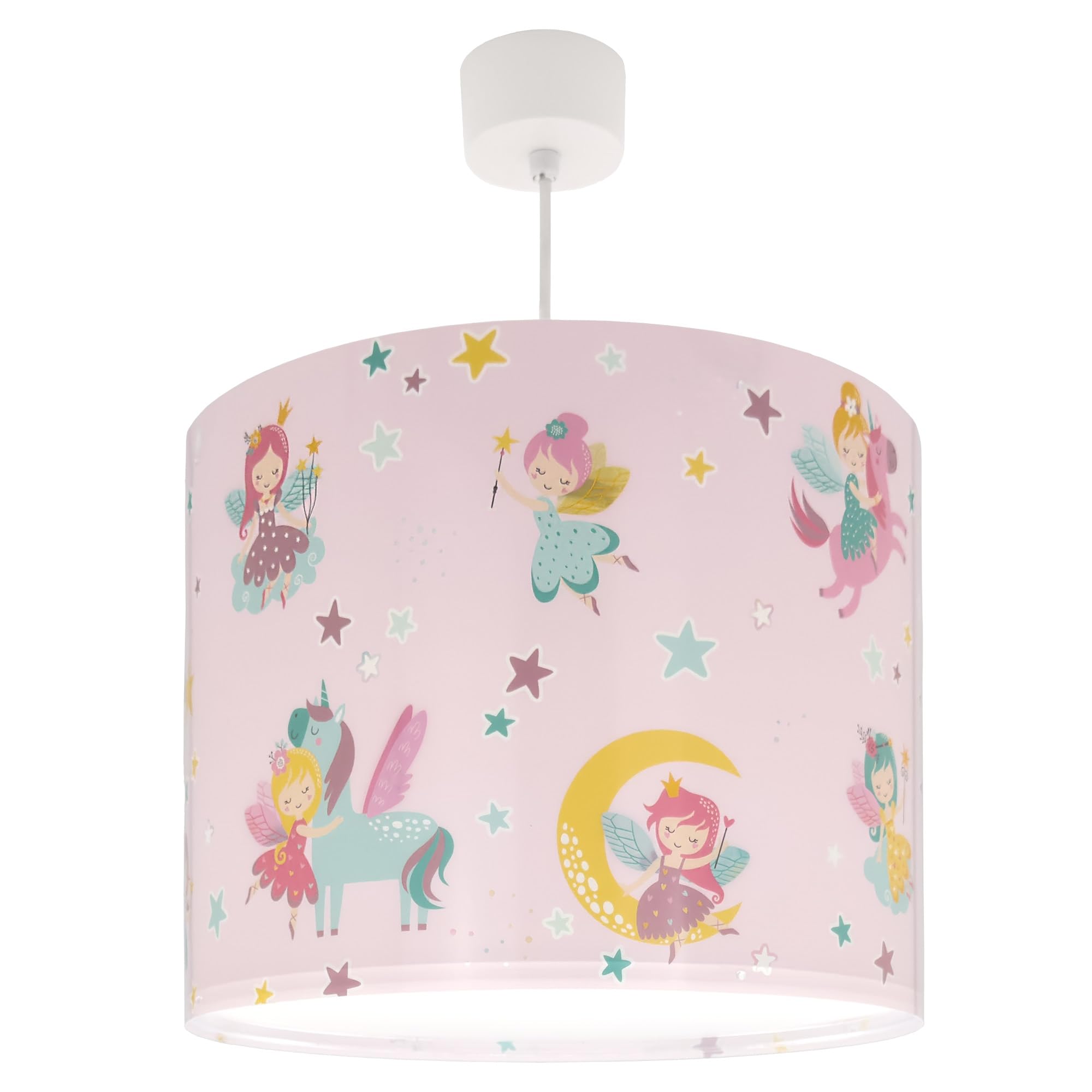 Dalber Lámpara De Techo Colgante Infantil Fairy Dreams Hadas Rosa, lámparas infantiles