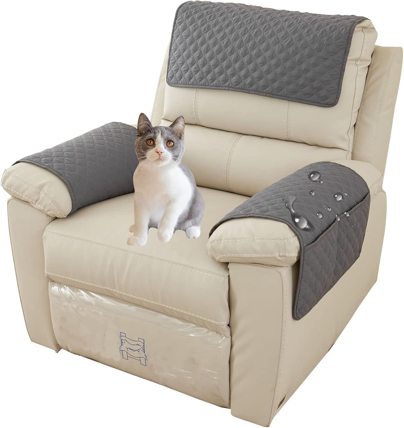 EXTLEZSA Water Proof Sofa Armrest Cover, 1/2/3 Seater Sofa