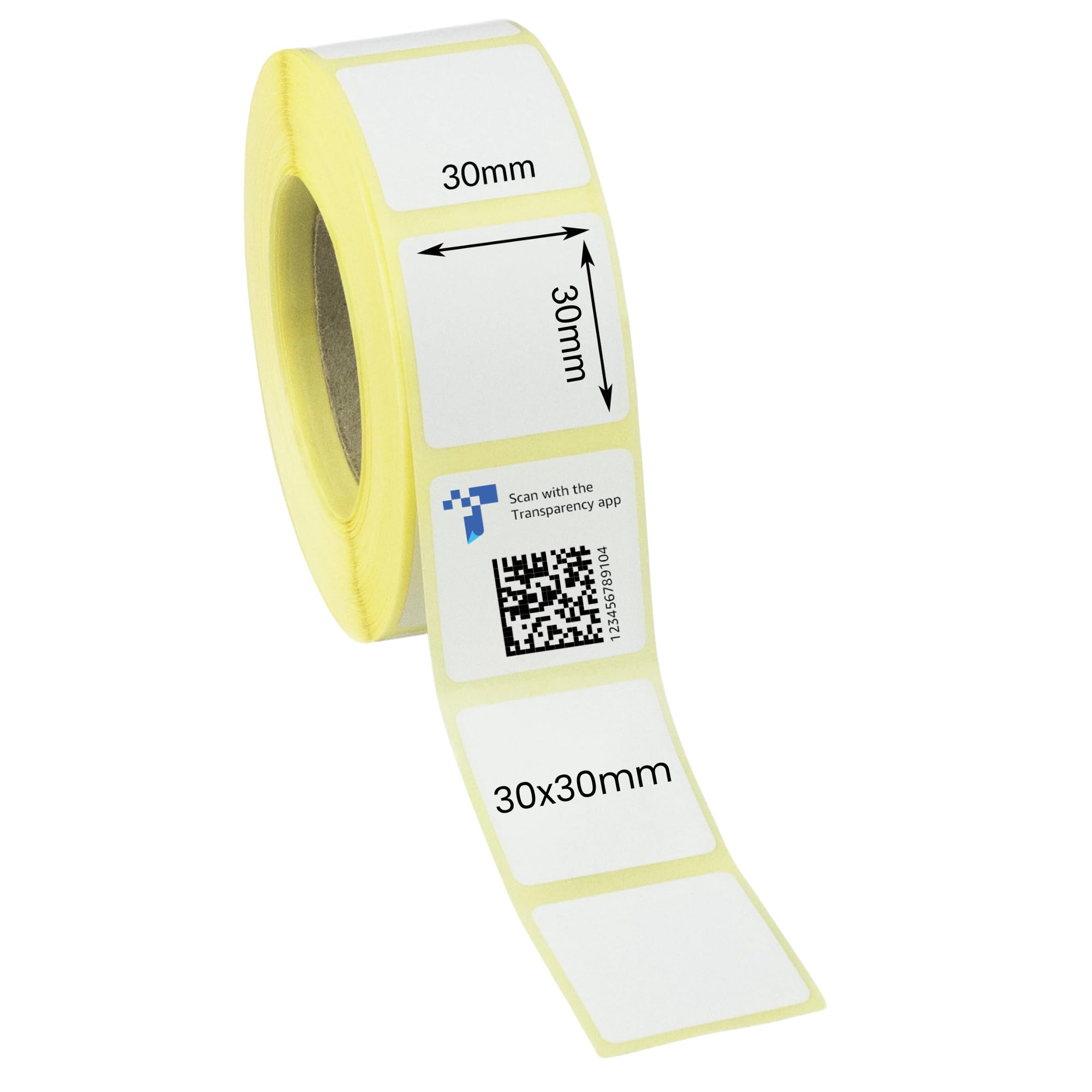 Eson Thermal Labels 30x30mm 2000 pcs, Amazon Transparency Size Square Sticky Printer Labels Roll with 40mm Core, Self-Adhesive Barcode & ASIN Stickers for Phomemo, Munbyn, Nelko (1)