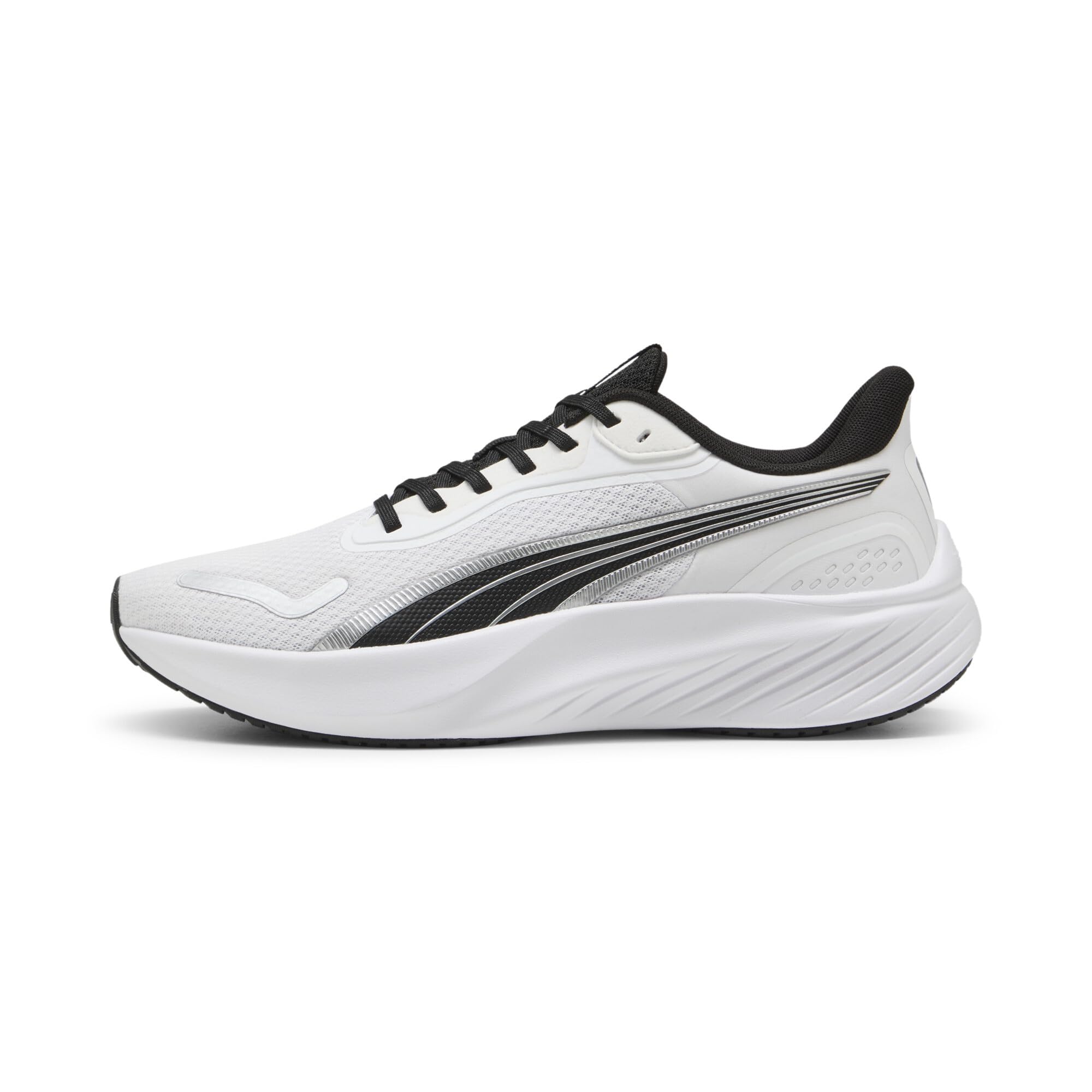 Puma Pounce LITE, Unisex Straßen-Laufschuh, Puma White-Puma Black,