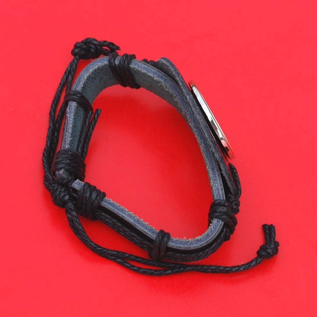 US 1908 Barber Quarter 90% Silver Coin Genuine Black Leather Cuff Bangle Bracelet NEW