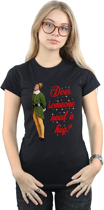 Elf Women's Hug Buddy T-Shirt : Amazon 