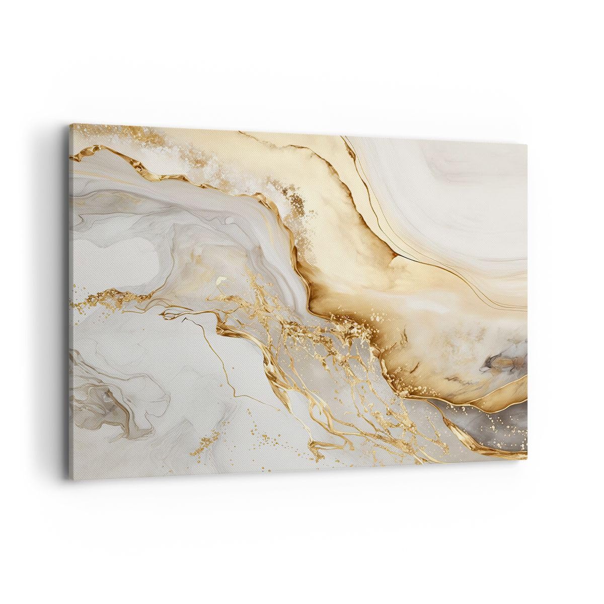 Wandbilder Dekoration Wohnzimmer Marmor Glanz Elegant Bilder auf Leinwand 120x80cm Leinwandbild Schlafzimmer Küche Deko Wand Kunstdruck Art Groß XXL Wanddeko Bild Wall Decor Canvas AA120x80-5730