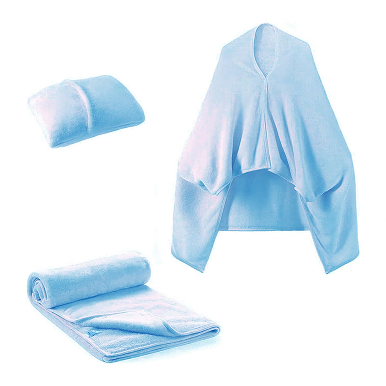Couverture portable anti-glissement cape en polaire corail pour adulte