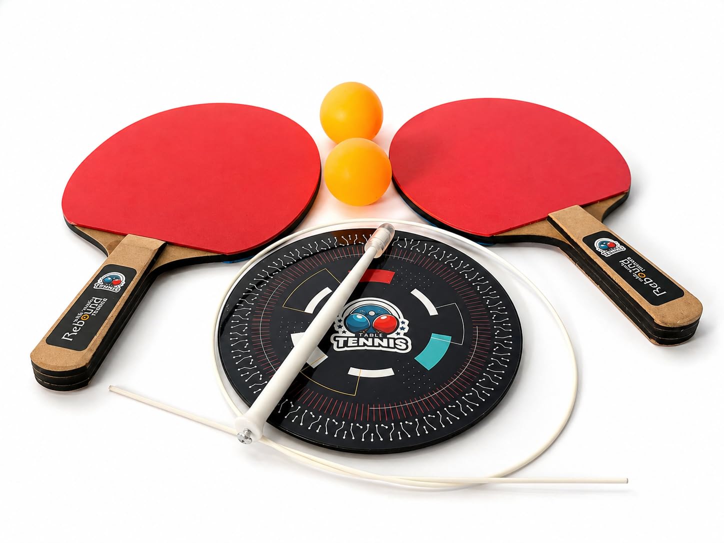 Table Tennis Play Set for Kids & Adults | 2 Bats & 3 Balls | Compact Table Tennis Kit with 25cm Height & 15cm Beam Width | Indoor & Outdoor Fun Game Set-image-11