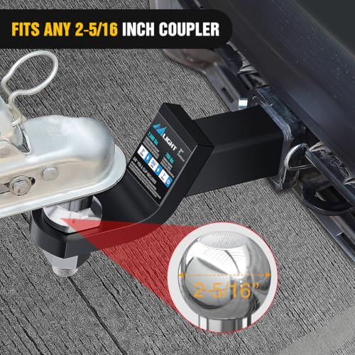 Image of Nilight 2-5 /16 inch Chrome Trailer Hitch Ball | 12000 lbs, 1 inch x 2-1 /4 inch Shank Universal fit Trailer Hitch Ball Custom Engineered for Heavy Duty Towing