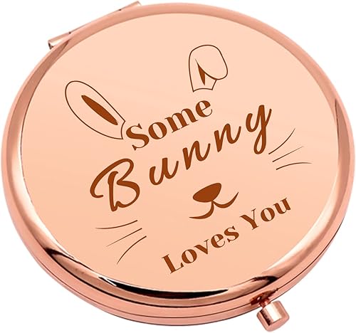 Regalos de conejo para mujeres, regalo para amantes de los conejos, espejo de maquillaje compacto, regalos temáticos de conejos, ideas de regalo