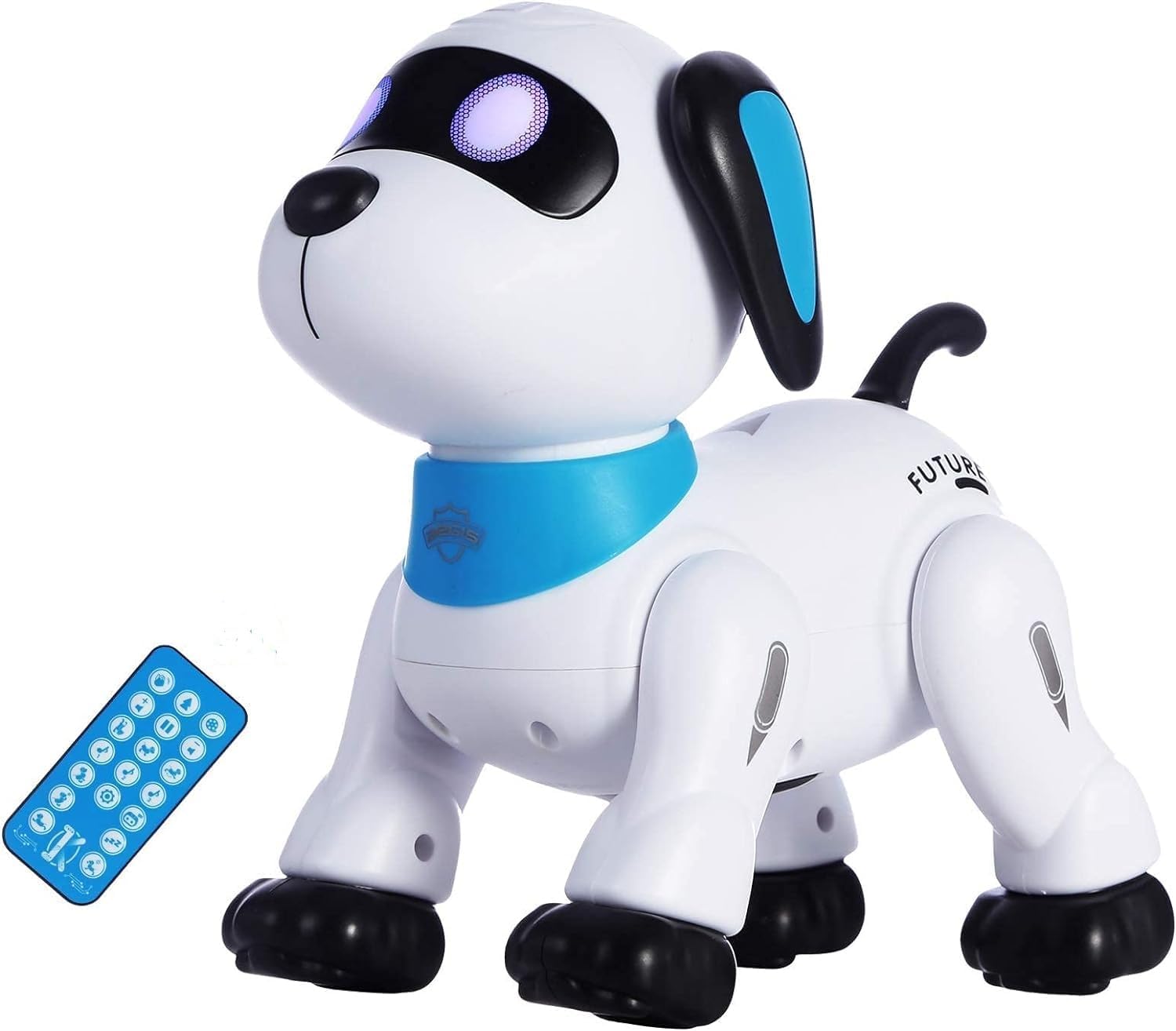 Mytoys Remote Control Robot Dog Toy, Programmable Interactive & Smart Dancing Robots for Kids 5 and up, RC Stunt Toy Dog with Sound LED Eyes, Electronic Pets Toys Robotic Dogs for Kids Gifts
