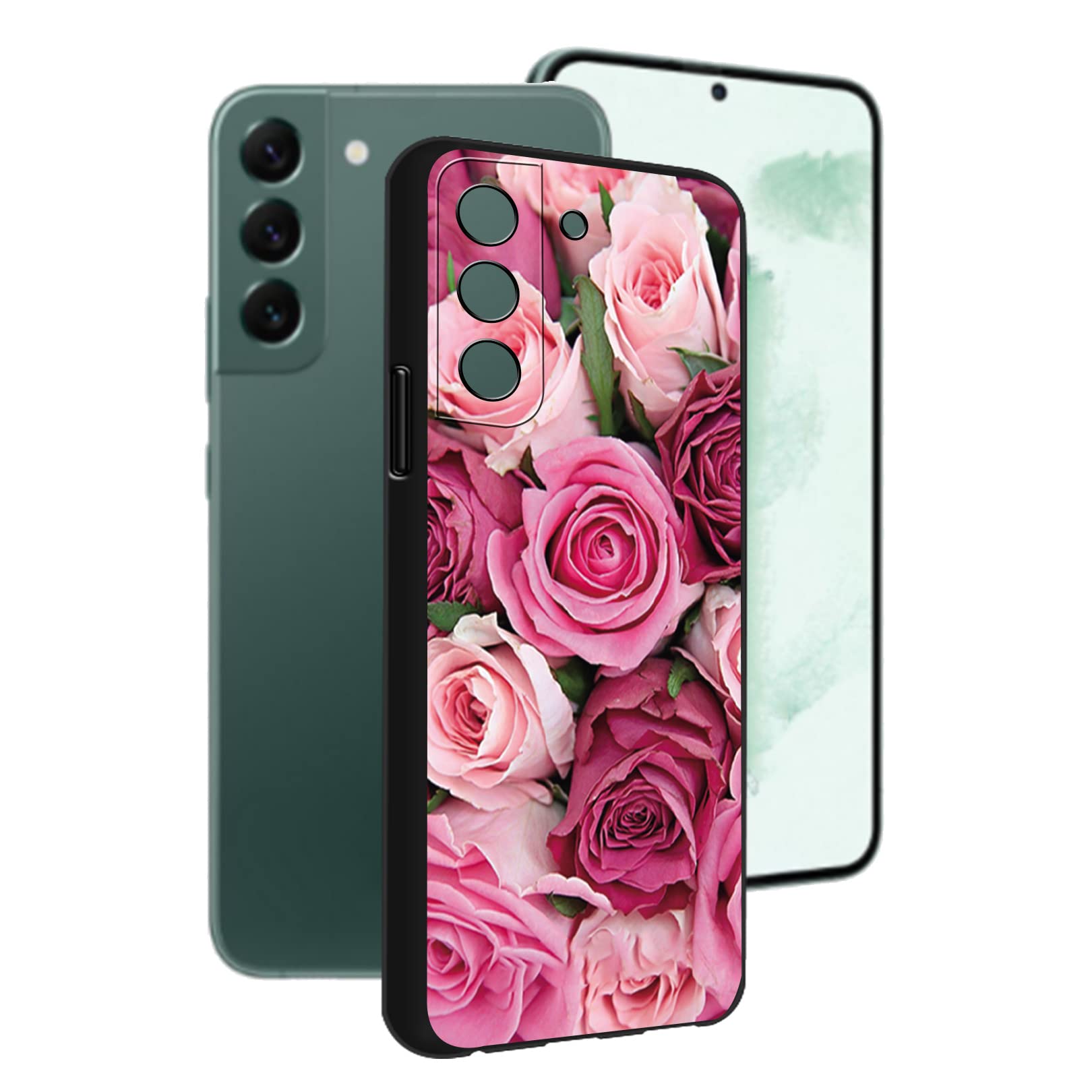 CXKJ Case for Samsung Galaxy S22 Plus (6.60 inch),Black Cover TPU Bumper Silicone Case,Slim Soft Protective Cover Shockproof,Drop Protection,Non-slip Phone Case, for Galaxy S22 Plus - JX4