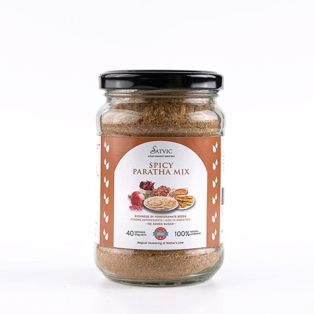 Satvic Food Spicy Paratha Mix Masala | 100% Homemade | Spicy & Nutritional Homemade Paratha Masala | 100gm Jar of 1 (B0C6DNLCBV) Amazon Price History, Amazon Price Tracker