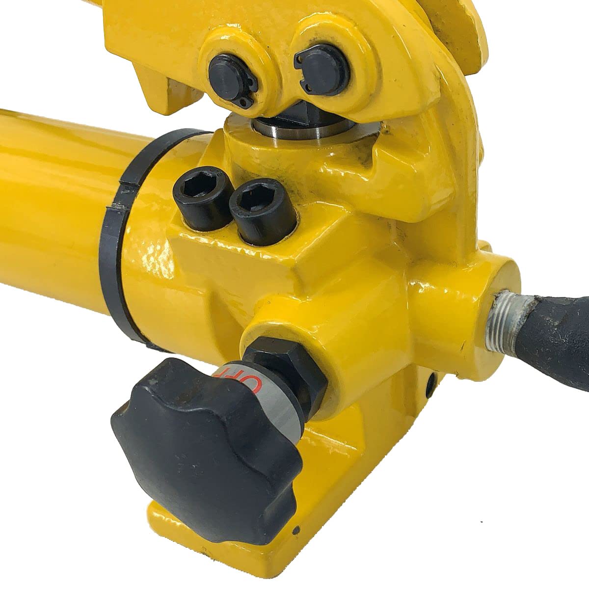 CP-700 Pompe hydraulique manuelle avec manomètre, pompe hydraulique manuelle 700 bar/10000 psi 900 cc 20-700 kg/CM² Pompe à huile pour cylindre hydraulique/outil 2 niveaux