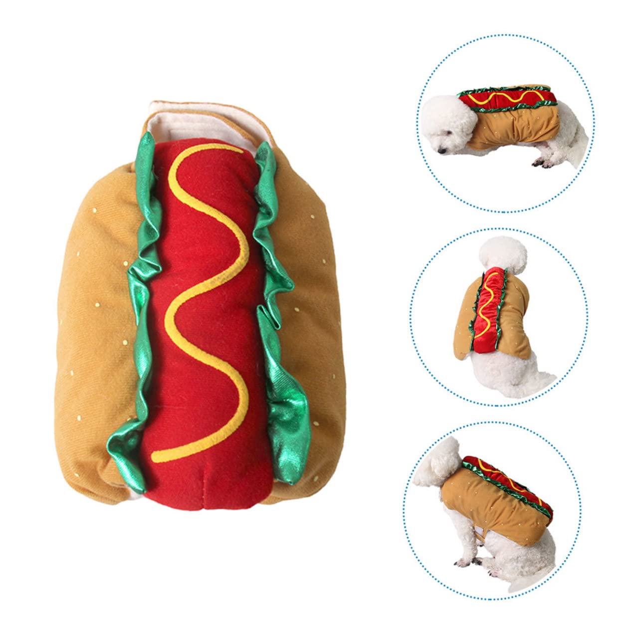 Angoily 1pezzi Costume Natalizio per Animali Domestici Facile da Indossare e Togliere per Cani e Gatti per Natale o Servizi Fotografici Non Graffia Può essere Usato Rende Cane o Gatto