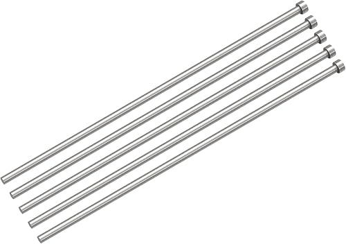uxcell Pasadores eyectores rectos, 0.276 in (932 ") de diámetro. Punzón de punta redonda de acero 65Mn 300 mm (12") de largo para mantenimiento