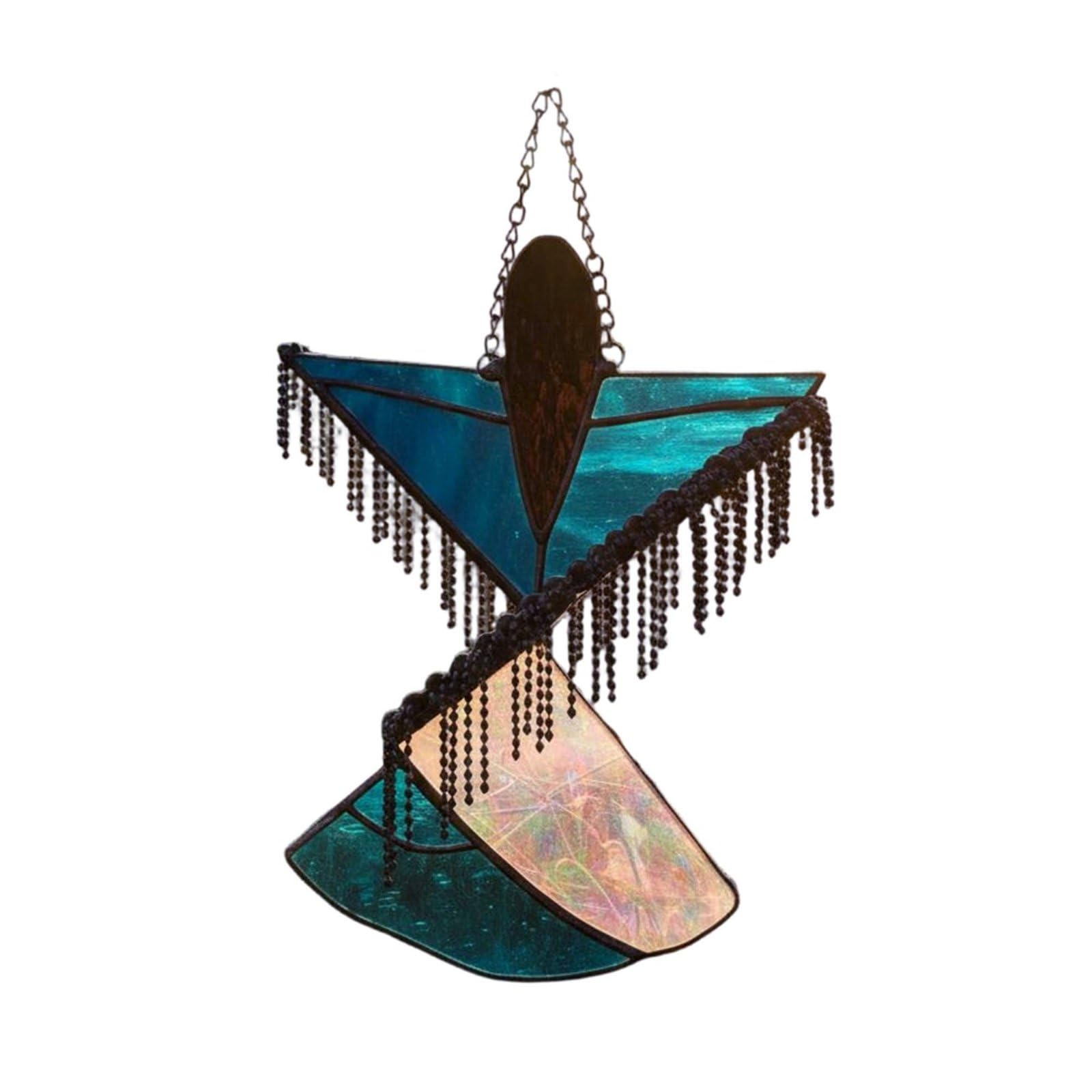 Stained Glass Dancer Wind Tinkler Aesthetic Home Decor Abstract Dancer Sunlight Reflector Ballerina Window Art Artisanal Design, Multicolor|Home & Garden | Yard Garden & Outdoor Living-image-32