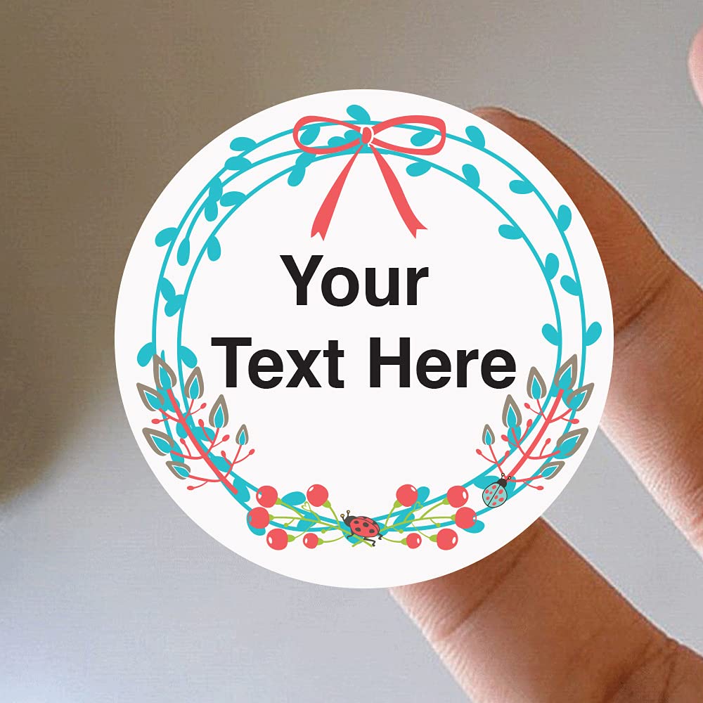 Packwith Design 4 Personalised Round Craft Stickers With Waterproof Stickers For Artworks, Business And Multi Purpose Packwith® #E14-D4