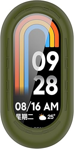 Miniatura 6 de Funda protectora para Mi Band 8, a prueba de golpes, resistente a los golpes, funda de parachoques para Xiaomi Mi Band 8 Activity Tracker (verde