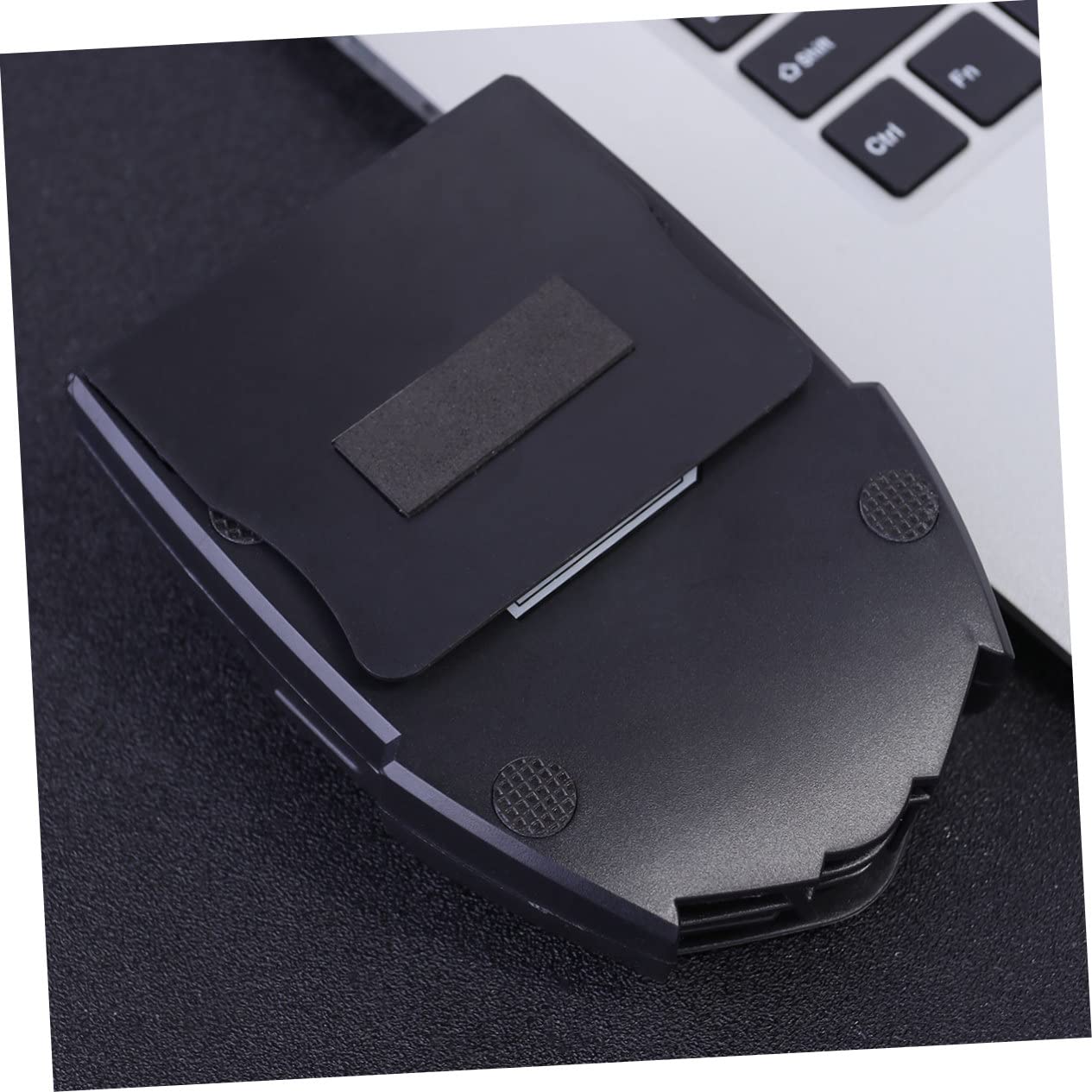 KONTONTY Air Draft USB Laptop Side Suction Radiator Efficient Computer Heat Sink Accessory for Quiet Cooling Durable Design for Enhanced Performance Black