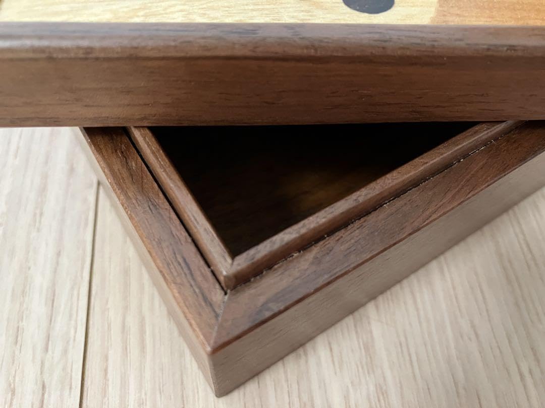 寄木細工 木製収納箱 寄木細工 ファスナーフック 木の葉 箱入り | 野澤作蔵商店