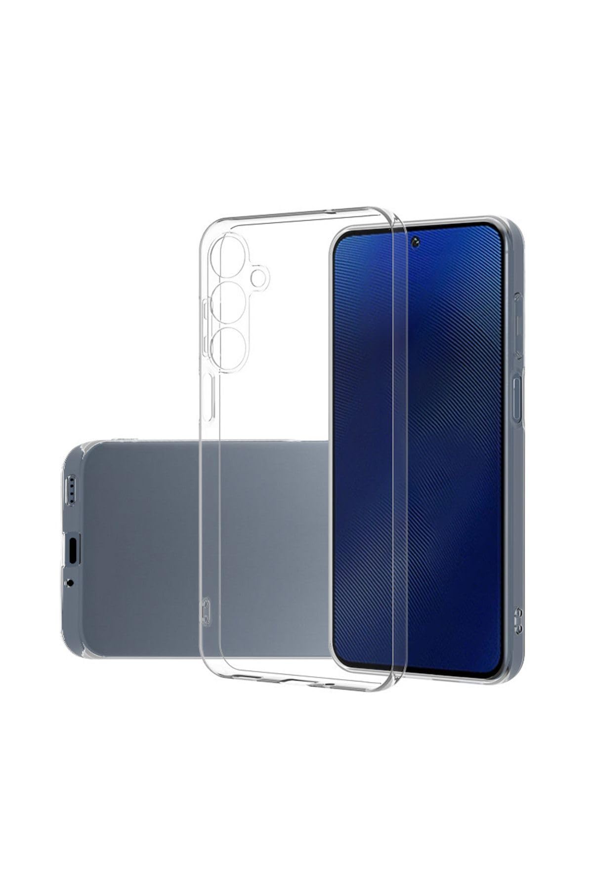 Zore Galaxy ile uyumlu A16 Kılıf Zore Süper Silikon Kapak Şeffaf