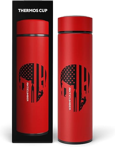 Termo para café y té con infusor de té, termo de 15 onzas, botella de agua, termo para bebidas calientes y frías, termo para bebidas calientes