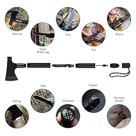 LIANTRAL Camping Axe, Folding Survival Hatchet Axe Tactical Camp Axe for Outdoor Adventure