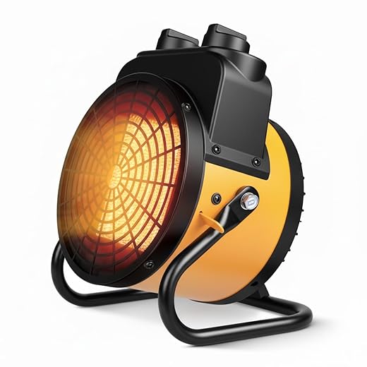 Air Choice 1500W Space Heater with Thermostat, Quick Heating Greenhouse Heater, Overheat Protection, 3 Heat Modes & 90° Tilt, Portable Outdoor Heater for Garage, Grow Tent, Tabletop or Indoor Use