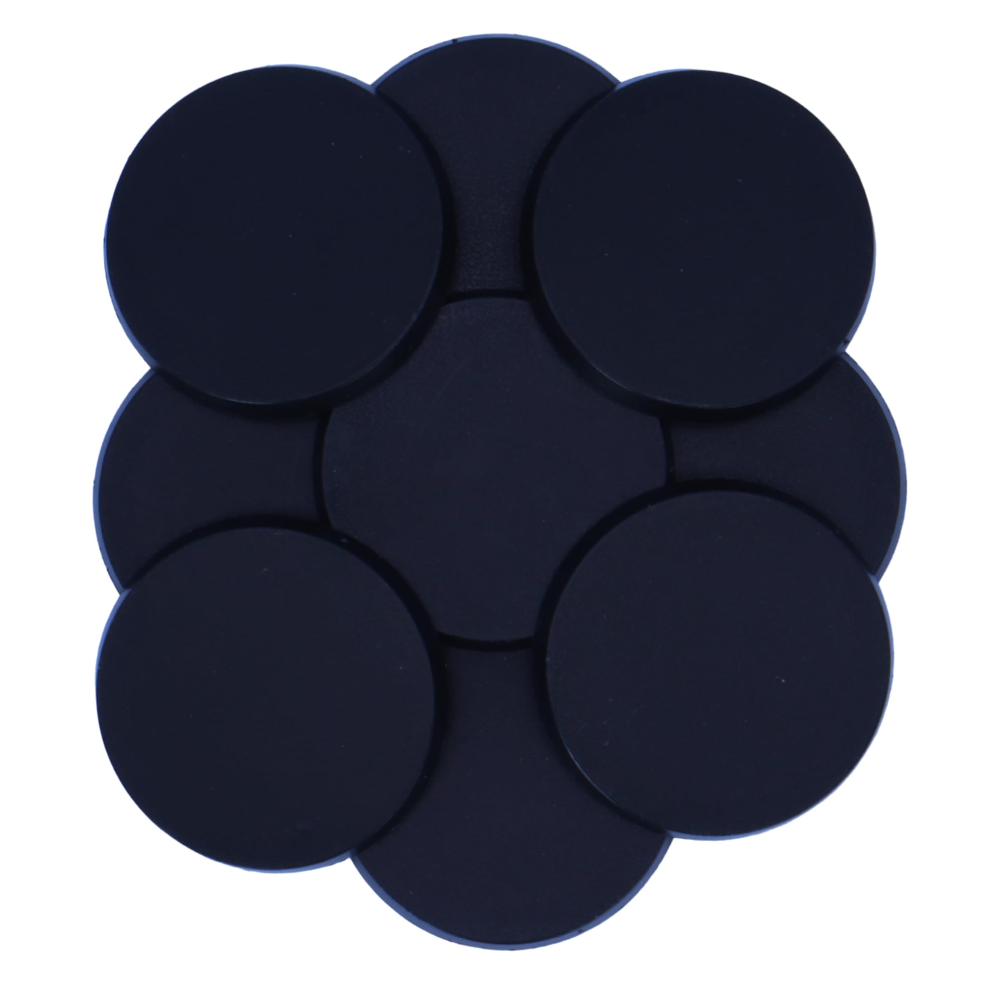 Forged Terrain 50mm Round Miniature Bases - Set of 20 Plastic Bases for Wargaming & DnD, Black
