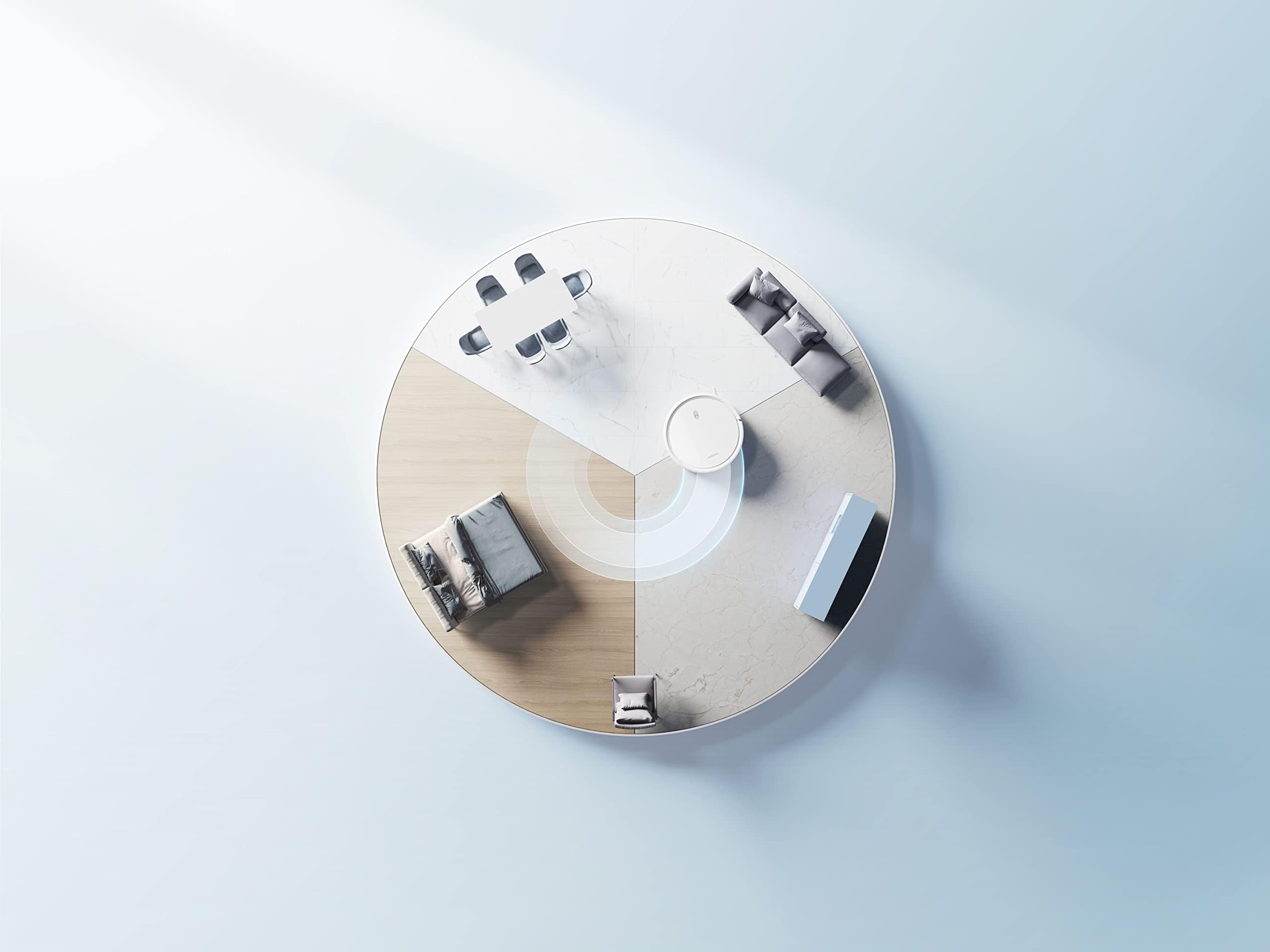 XIAOMI Robot Vacuum E12 - Robot Aspirador y fregasuelos con planificación Inteligente de rutas, succión de 4000 Pa, Tres Niveles de fregado, Blanco