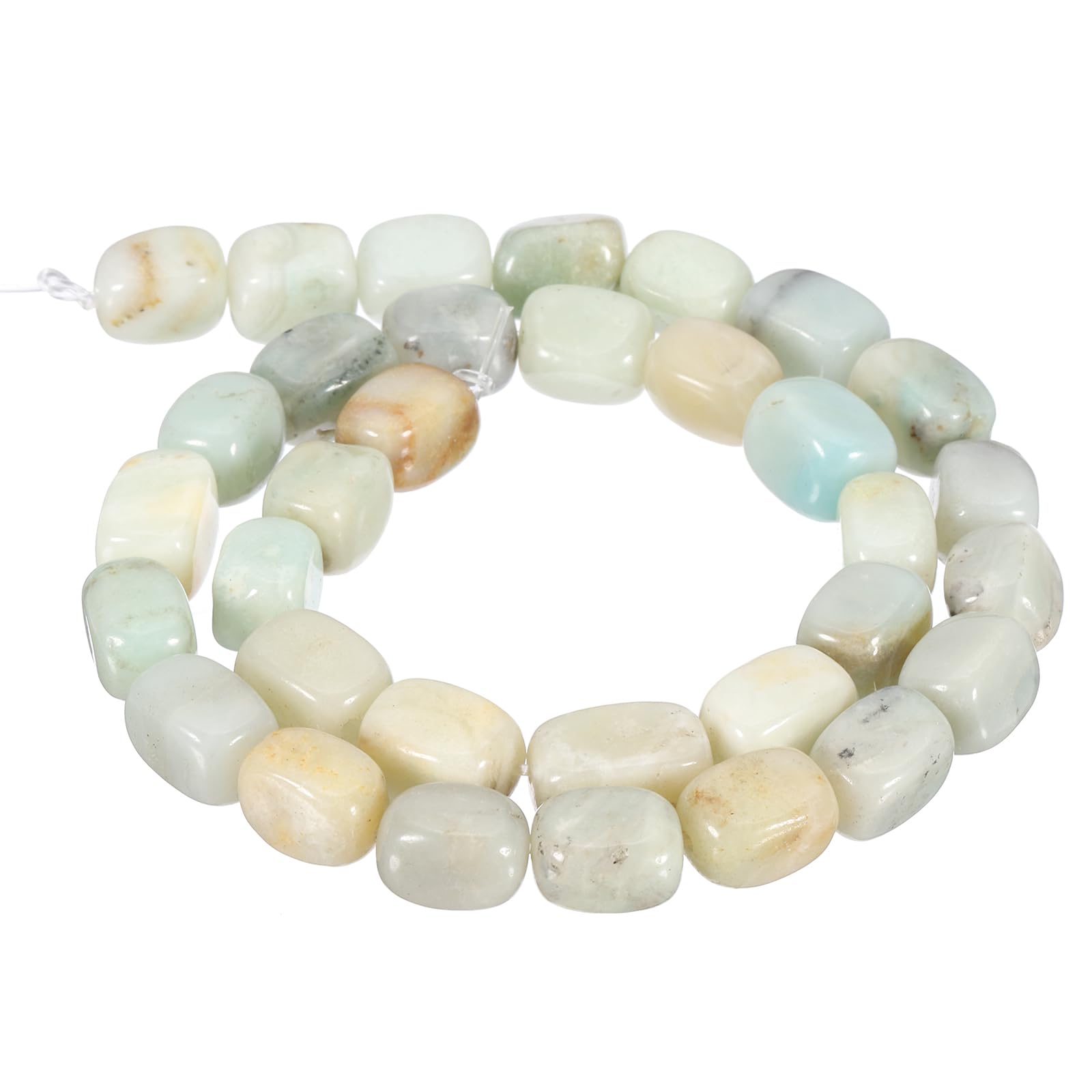 PATIKIL 12x8mm Natural Stone Gemstone Beads for Jewelry Making 1 Strand 15"/38cm Cuboid Loose Spacer Beads Crystal Agate Beads for Bracelet Necklace DIY Art Craft Moss Green