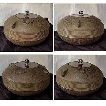 F815 木村一無 (肇次郎) 高山寺 柏釜 銀摘 共箱 茶釜 茶道具 Amazon.co.jp: F815 木村一無 (肇次郎) 高山寺 柏釜 銀摘 共箱