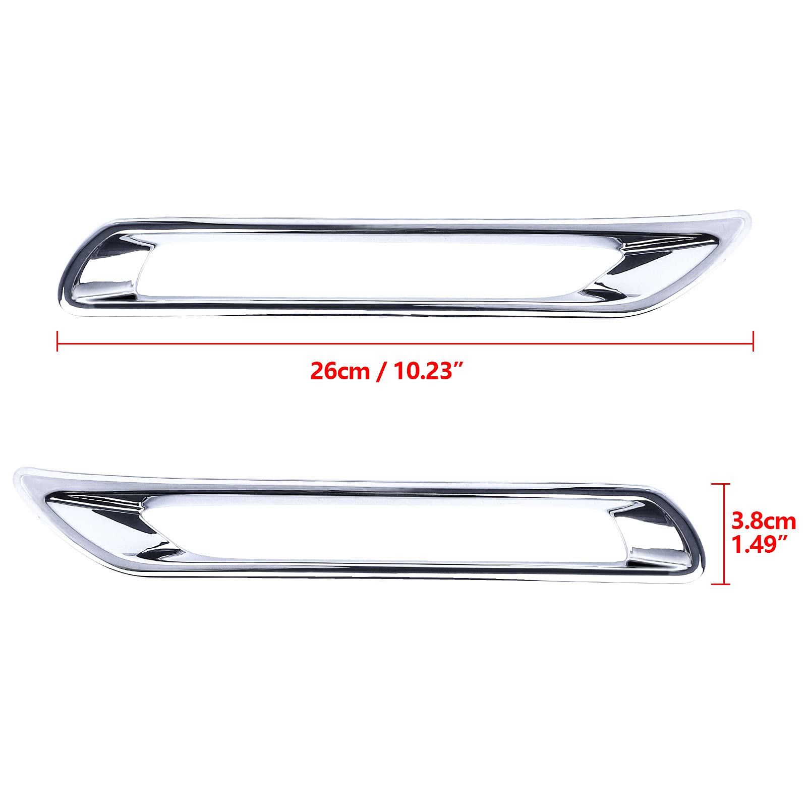 x xotic tech Exterior Rear Bumper Reflector Fog Bezel Cover Trim, Chrome, Compatible with Toyota RAV4 2019 2020 2021 2022 2023 2024 2025