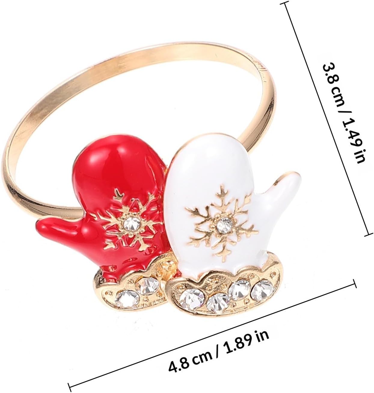 6pcs Christmas Napkin Ring Buckles for Cafes and Hotels, Alloy
