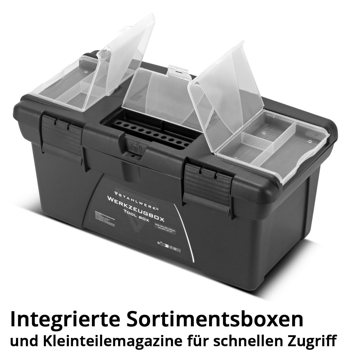STAHLWERK Toolbox Set 5 leere Werkzeugkisten 5-in-1 Modul-System