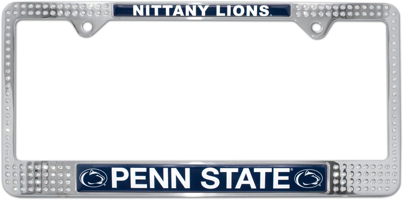 Elektroplate Penn State University Nittany Lions Crystal Metal License Plate Frame