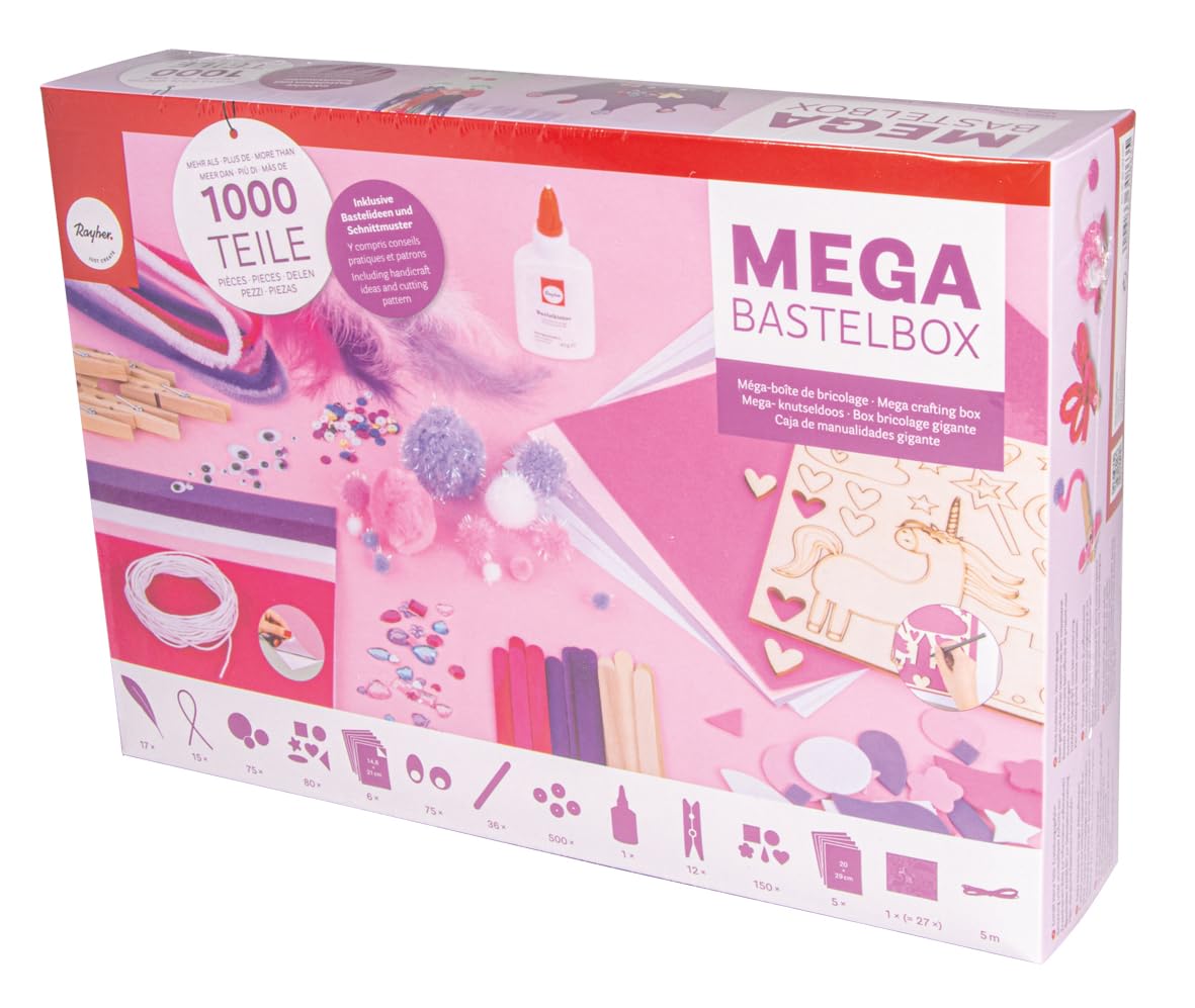 Rayher Mega craft box, 1000 pces, Assorted