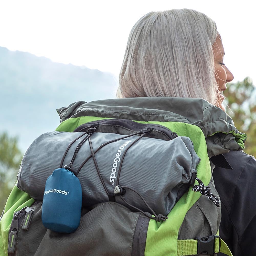 InnovaGoods Ig813123 materac dmuchany i poduszka, ultralekki, unisex, dla dorosłych, szary i niebieski, rozmiar uniwersalny