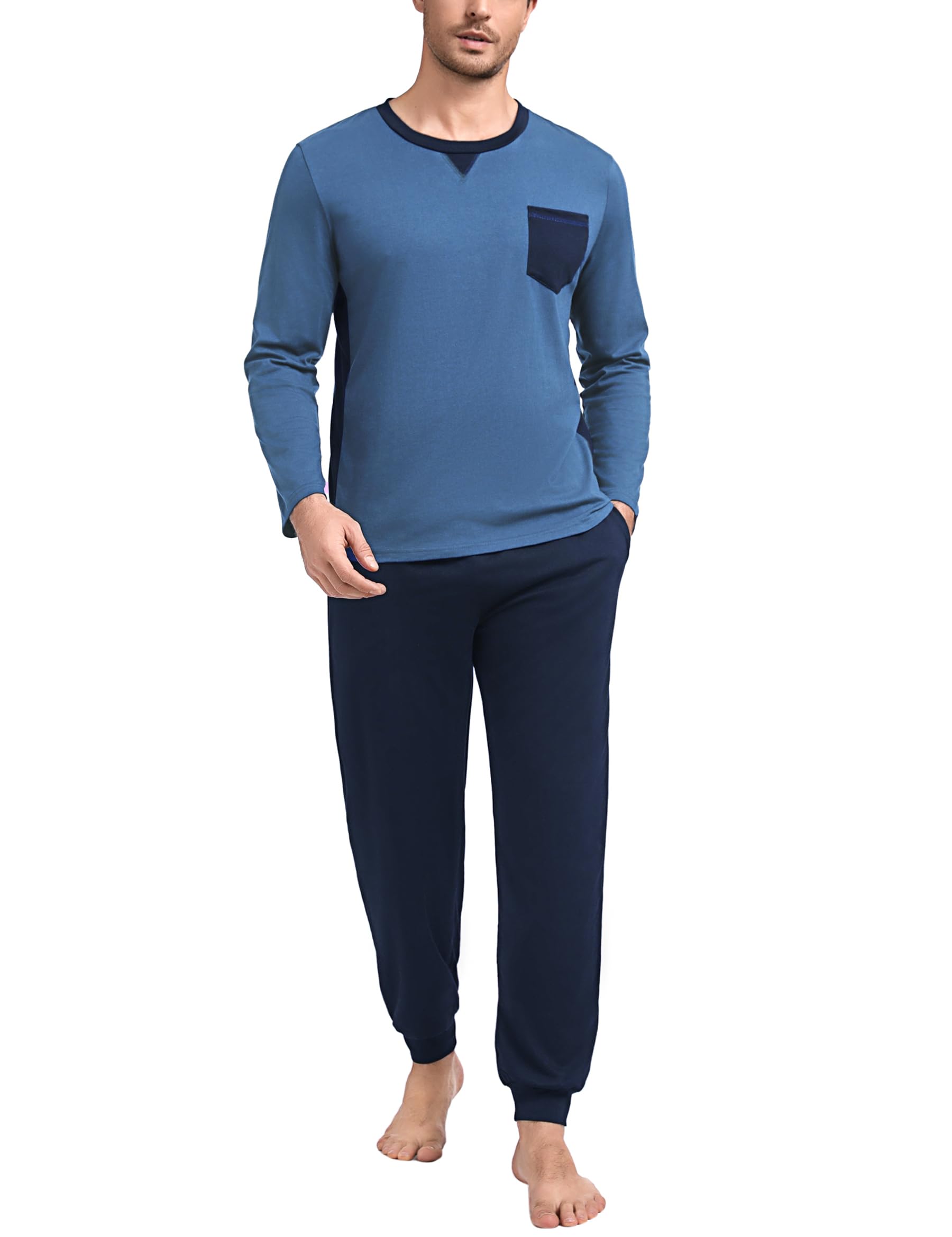 Atlas For Men Heren pyjama set met lange pyjama in geruite flanel