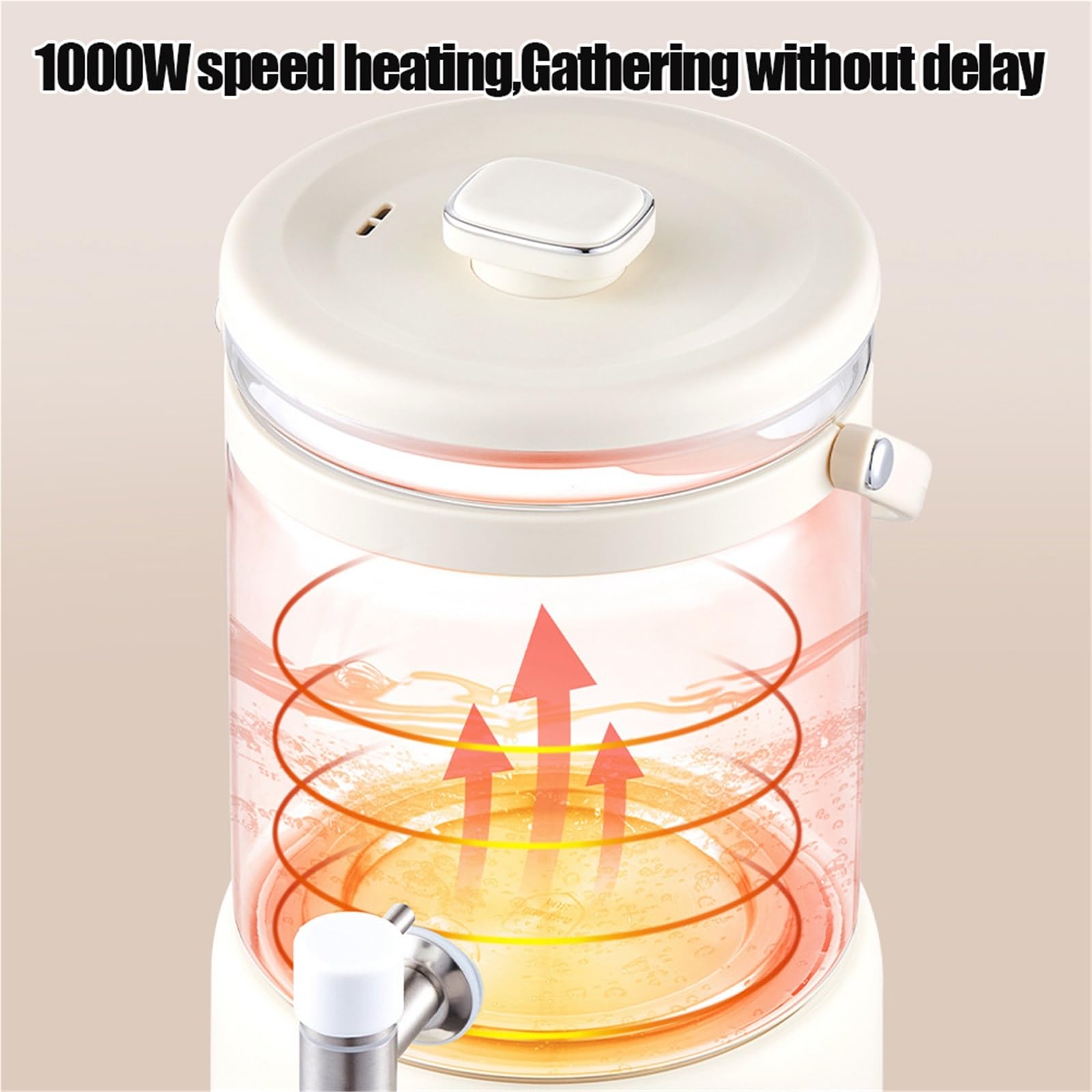 Hervidor eléctrico de vidrio de 3 litros con pantalla táctil, olla saludable con colador, temperatura ajustable de 40 a 90 °C, retención de calor las 24 horas, cuerpo de vidrio