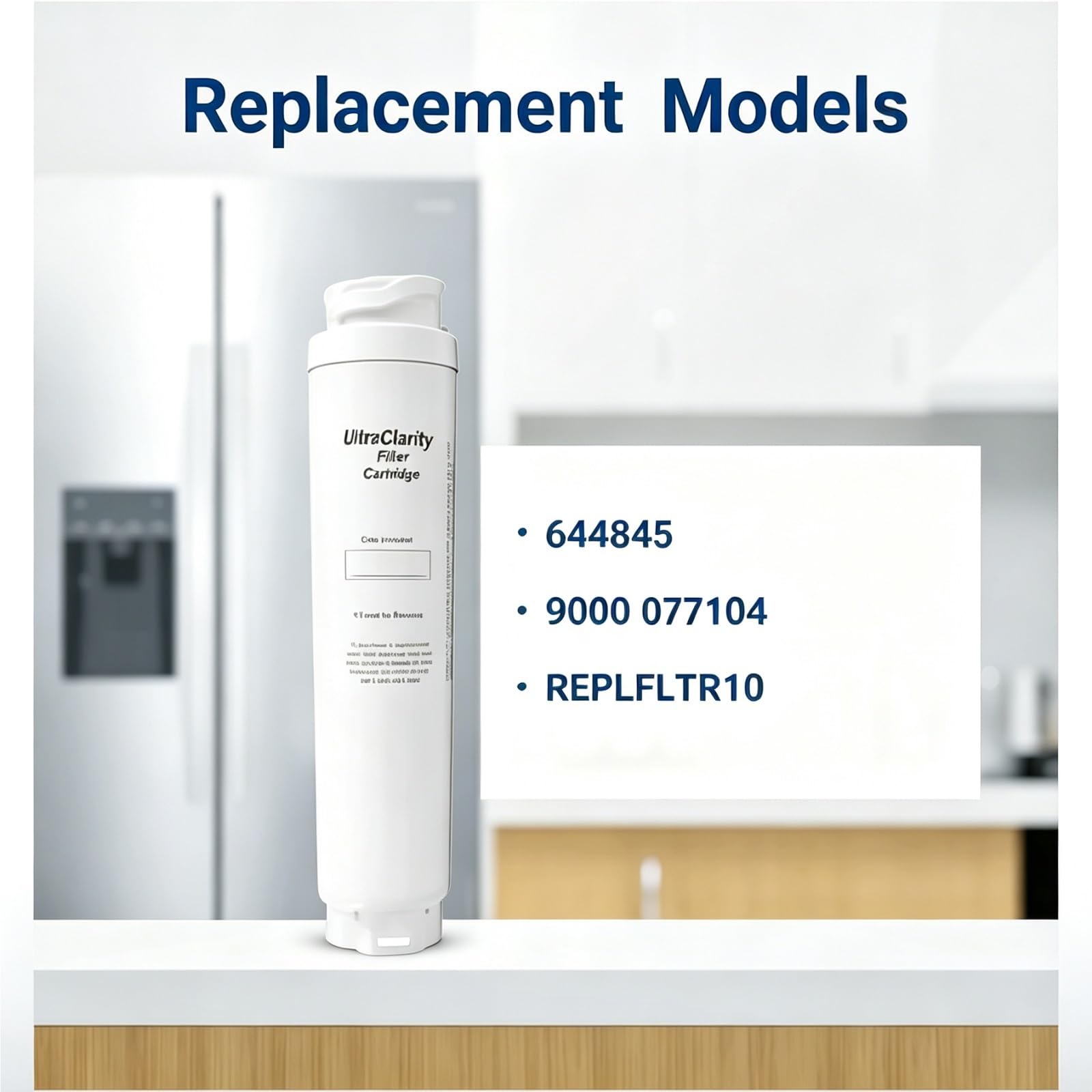 Kühlschrank-Filterkartusche, kompatibel mit Bosch 644845 9000194412 Ultra Clarity Kühlschrank-Wasserfilter for B26FT70SNS B22CS80SNS B22CS50SNS(4Pcs)