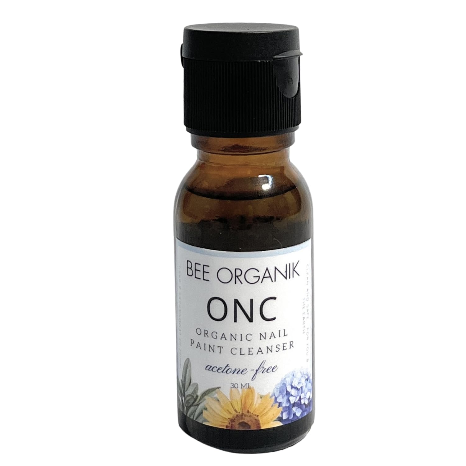 BEE ORGANIK Organic Nail Polish Remover | Nail Enamel& Paint Remover | Non Acetone | Natural and Plant based | Condition and Strengthen Nails | No Chemical | 30ml