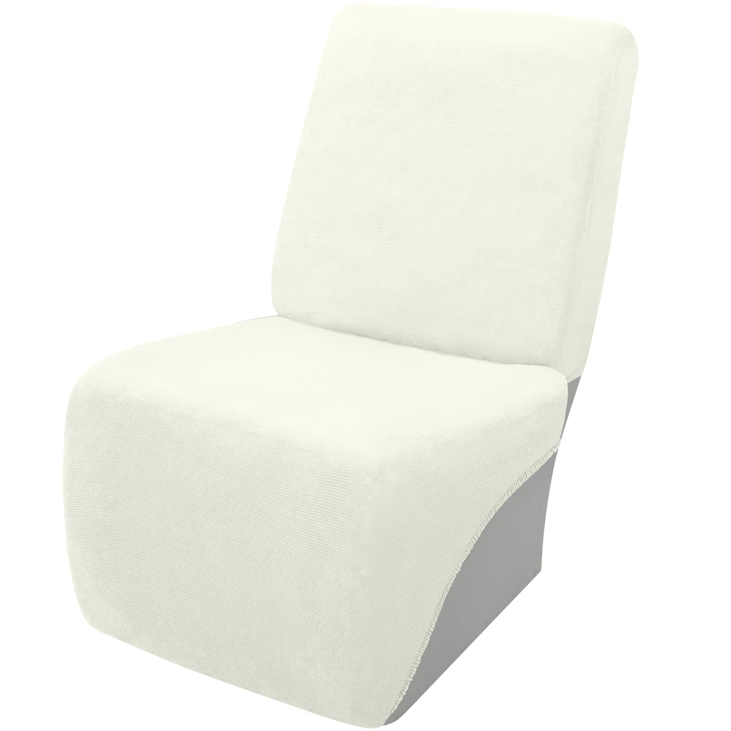 Arfntevss Sectional Recliner Couch Covers Velvet Corner Sectional Sofa Cover for Reclining Couch Stretch Soft L Shape Recliner Slipcover Washable Additional Seat Protector (1 Seat Cover, Cream)