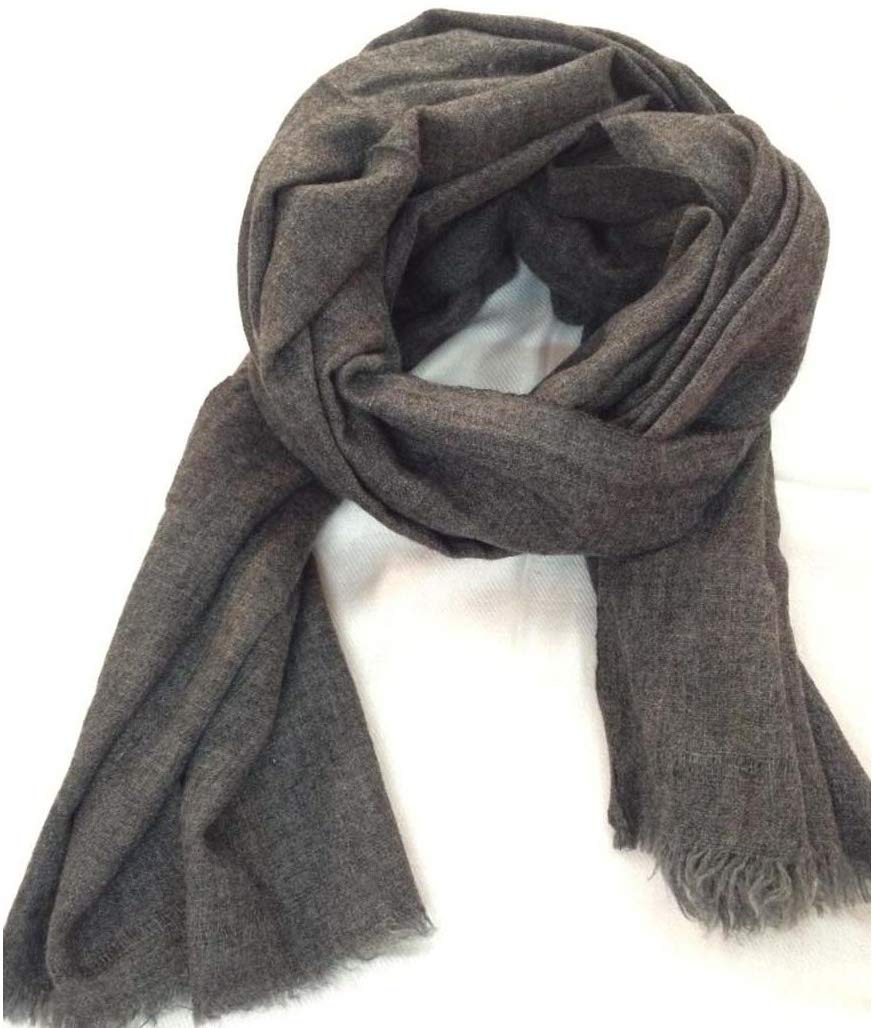 Cashmere Scarf, Pashmina Natural tone Scarf Stole Wrap Shawl, Unisex for women and Men, size 28x80 inches, Super Comfortable and Soft, Pure Cashmere