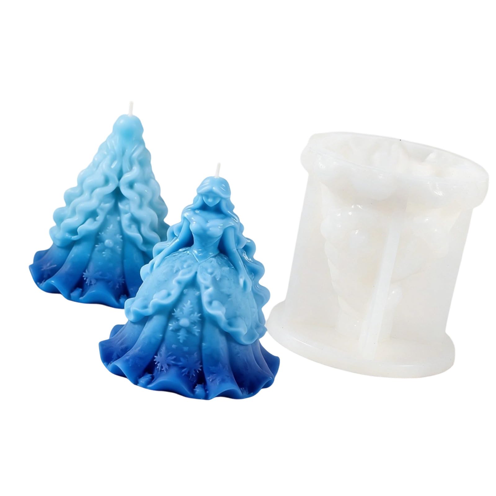 Qusinfc Dress Silicone Molds Easy Demoulding Food Grade Silicone for Making Soap Chocolate Wedding Decoration Wedding Molds